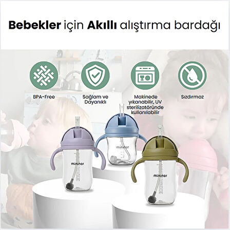Minimor Mininor Tritan Alıştırma Bardağı 220 ml - Rose