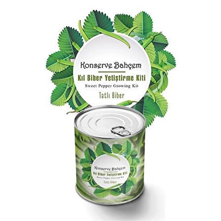 caselka® Konserve Bahçem Evde Konservede Tatlı Sivri Biber Yetiştirme Kiti
