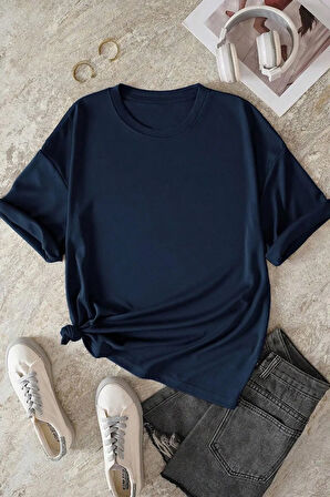 Unisex Van Gogh Yıldızlı Gece Sırt Baskılı Oversize T-shirt