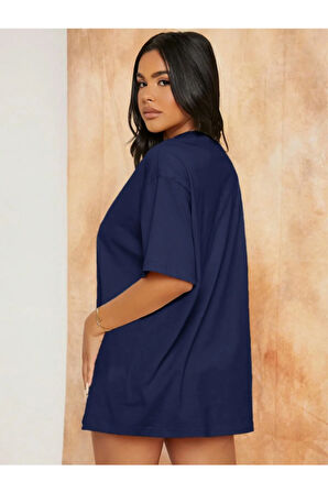 Unisex Fine Ön Baskılı Oversize T-shirt