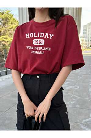 Unisex Holiday Ön Baskılı Tasarım Tshirt