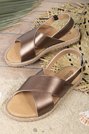 Khayt Miya Hasır Anatomik Ortopedik Günlük Kadın Sandalet