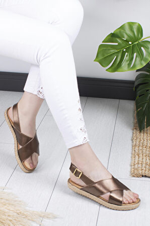 Khayt Miya Hasır Anatomik Ortopedik Günlük Kadın Sandalet