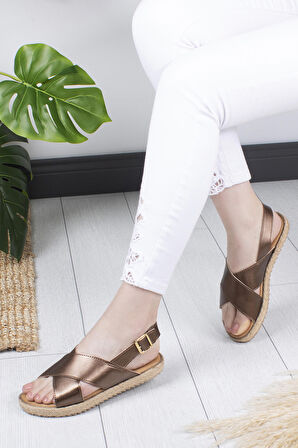 Khayt Miya Hasır Anatomik Ortopedik Günlük Kadın Sandalet