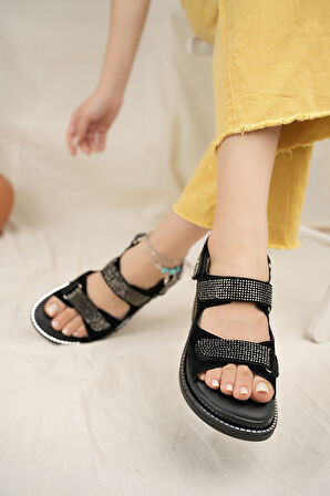 Khayt Valeria Anatomik Ortopedik Taşlı Günlük Kadın Sandalet