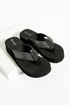 Khayt Robin Platform Topuk Kadın Parmak Arası Plaj Terlik