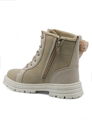 Khayt Trave Su ve Soğuk Dayanıklı Ortopedik Kaymaz Taban Köpek Aksesuarlı Fermuarlı Kışlık Çocuk Bot