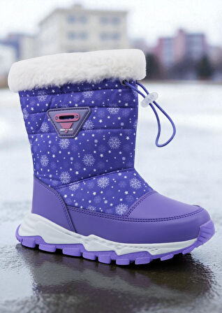 Khayt Gimli Sıcak Astar Su ve Soğuk Dayanıklı Ortopedik Kaymaz Taban Çocuk Kar Botu