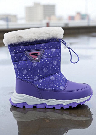 Khayt Gimli Sıcak Astar Su ve Soğuk Dayanıklı Ortopedik Kaymaz Taban Çocuk Kar Botu