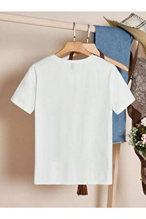 Unisex Pamuklu Ciao Ön Baskılı Tasarım Tshirt