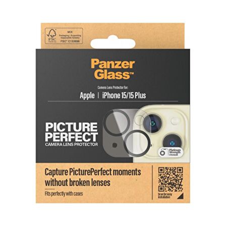 PanzerGlass PP Plate iPhone 15/15 Plus Kamera Koruyucu