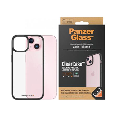 PanzerGlass iPhone 15 Clearcase D3O Kapak