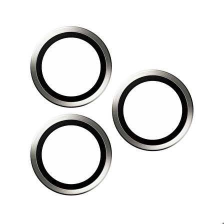 PanzerGlass Hoops iPhone 15 Pro / Pro Max White Titanium Lens Koruyucu