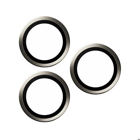 PanzerGlass Hoops iPhone 15 Pro / Pro Max Natural Titanium Lens Koruyucu