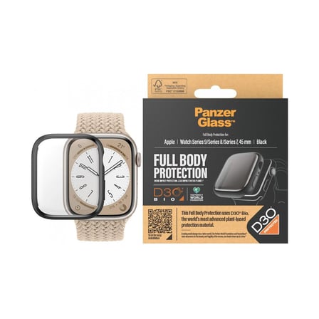 PanzerGlass FullBody Apple Watch 9/8/7 45mm Clear D3O Ekran Koruyucu
