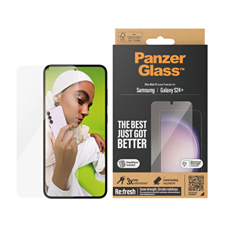 PanzerGlass Samsung Galaxy S24+ | Ultra-Wide Fit Çerçeve Aparatlı Ekran Koruyucu