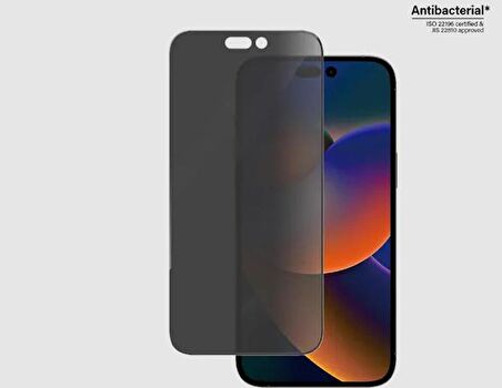 PanzerGlass iPhone 14 Pro Max UWF Privacy Antibakteriyel Ekran Koruyucu