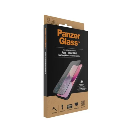 PanzerGlass Apple iPhone 13 mini Case Friendly AB Ekran Koruyucu Siyah