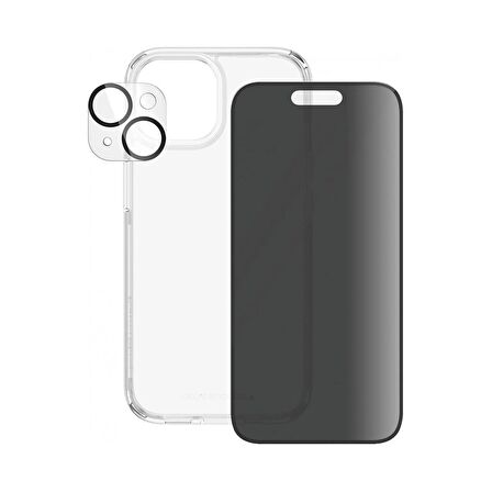 PanzerGlass iPhone 15 UWF Privacy Bundle Ekran & Kamera Koruyucu Kapak