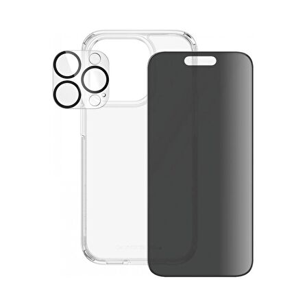 PanzerGlass iPhone 15 Pro UWF Privacy Bundle Ekran & Kamera Koruyucu Kapak