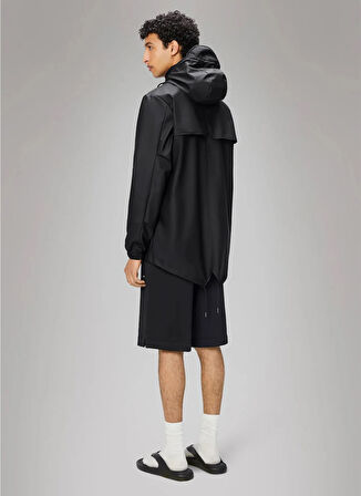 Rains Siyah Erkek Yağmurluk Fishtail Jacket W3