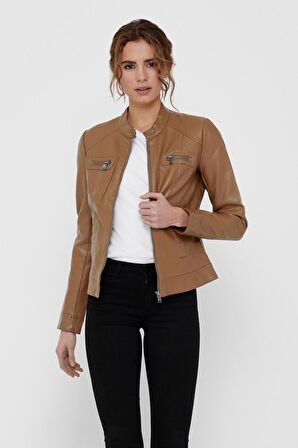Only 15081400-22K Onlbandıt Faux Leather Bıker Otw Noos Kadın Piu Ceket