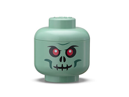 LEGO Storage 5008081 Minifigure Head Skeleton Skull Sand Green Mini