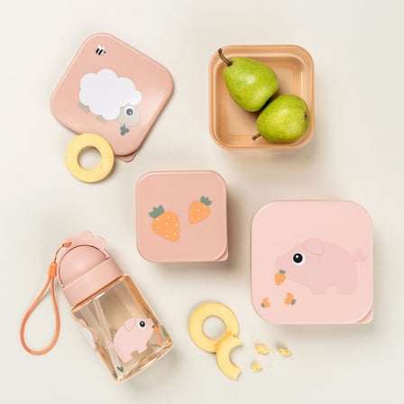 Done by Deer - Tiny Farm - 3'lü Saklama Kabı - Pembe