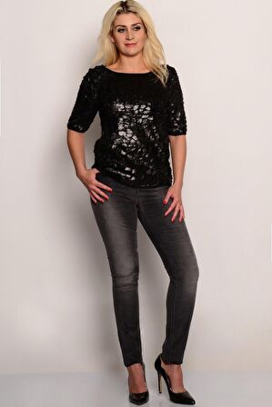 Vero Moda Füme Melanj Kadın Pantolon 10141290