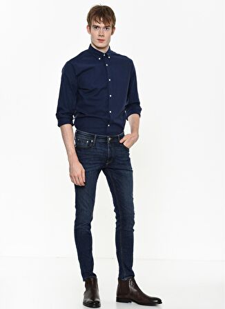 Jack & Jones 12110056_Jjiliam Jjoriginal Am 014 Düşük Bel Skinny Fit Düz Erkek Denim Pantolon