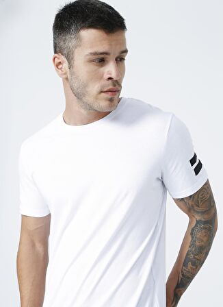 Jack & Jones 12116021 Jcoboro Tee Ss Crew Neck Bisiklet Yaka Düz Beyaz Erkek T-Shirt