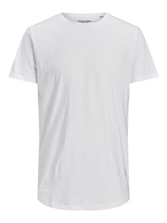 Jack & Jones 12113648_Jjenoa Tee Ss Crew Neck Bisiklet Yaka Regular Fit Baskılı Beyaz Erkek T-Shirt
