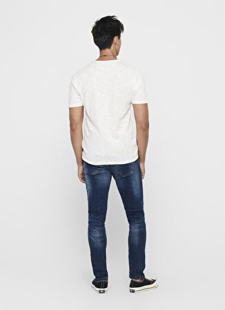 Only & Sons  Slim Fit Mavi Erkek Denim Pantolon 22005076_ONSWEFT MID BLUE 5076