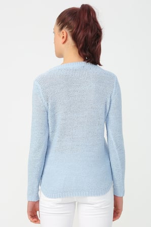 Only Kadın Dokuma Kazak Bebek Mavisi - 15113356