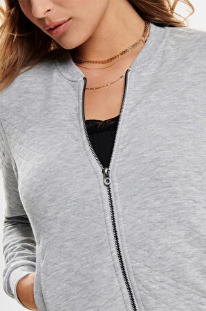 Only Kadın Baharlık Fermuarlı Hırka Sweatshirt - 15131550