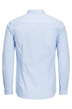 Jack & Jones Erkek Klasik Premium Uzun Kollu Mavi Gömlek - 12097662