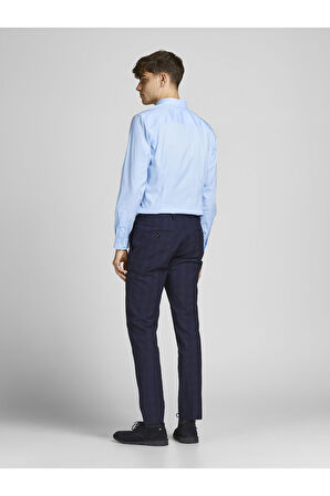 Jack & Jones Erkek Klasik Premium Uzun Kollu Mavi Gömlek - 12097662