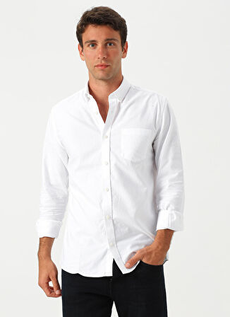 Only & Sons Beyaz Erkek Gömlek onsALVARO LS OXFORD SHIRT NOOS