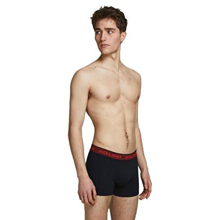 Jack & Jones Erkek 3'lü Boxer 12127816 Asfalt