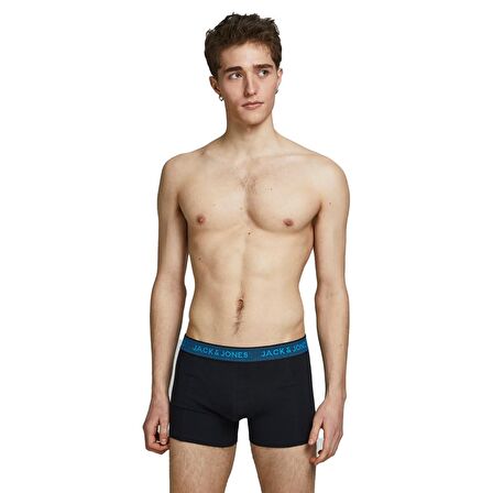 Jack & Jones Erkek 3'lü Boxer 12127816 Asfalt