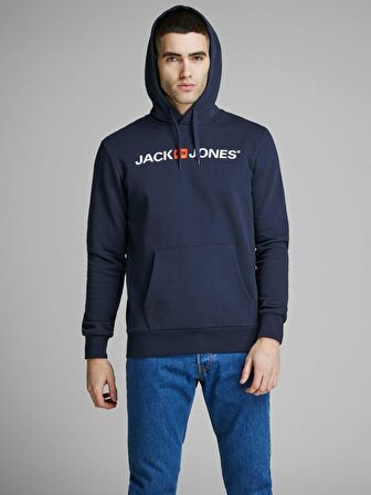 Jack & Jones Regular Fit Kapüşonlu Lacivert Erkek Sweatshirt