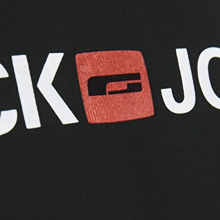 Jack & Jones O Yaka Baskılı Siyah Erkek T-Shirt 12137126_JJECORP LOGO TEE SS CREW N
