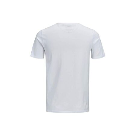 Jack & Jones O Yaka Baskılı Beyaz Erkek T-Shirt 12137126_JJECORP LOGO TEE SS CREW N