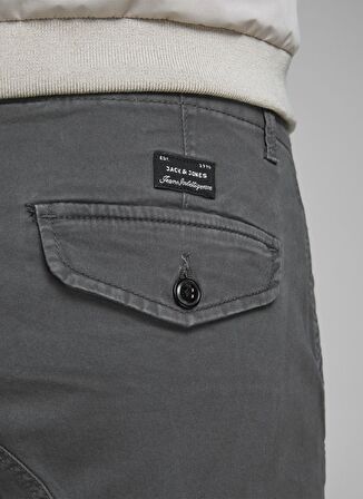 Jack & Jones 12140326_Jjipaul J Normal Bel Düz Koyu Gri Erkek Kargo Pantolon