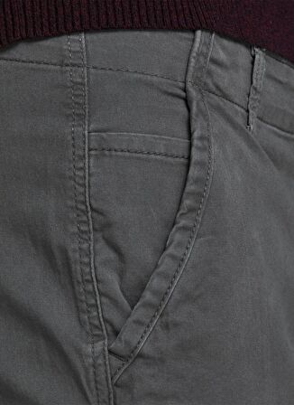 Jack & Jones 12140326_Jjipaul J Normal Bel Düz Koyu Gri Erkek Kargo Pantolon