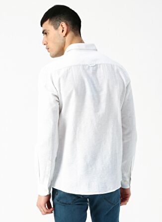Only & Sons Beyaz Erkek Gömlek - 22012321 Onscaiden Ls Solid Linen S