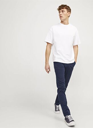 Jack & Jones Düşük Bel Slim Fit Lacivert Erkek Chino Pantolon JPSTMARCO JJBOWIE NOOS