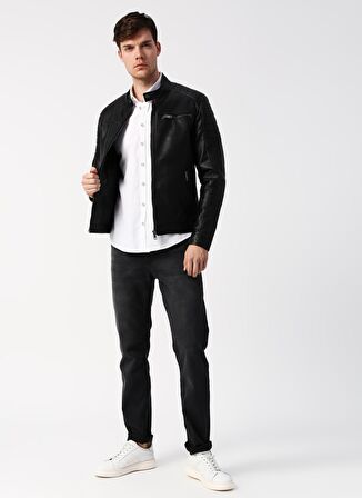 Jack & Jones Koyu Siyah Erkek Mont 12147218 JCOROCKY JACKET NOOS