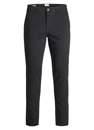 Jack & Jones Normal Bel Standart Siyah Erkek Chino Pantolon 12150158_JPSTMARCO JJBOWIE SA BLACK