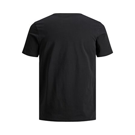 Jack & Jones O Yaka Düz Siyah Erkek T-Shirt 12156101 JJEORGANIC BASIC TEE SS